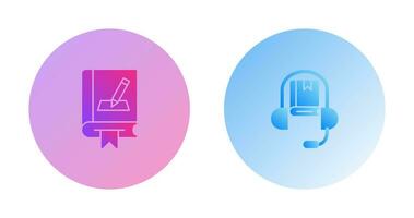 Editing and Audio Book Icon vector