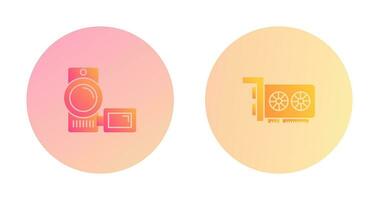 Video Recorder and Graphic Card Icon vector