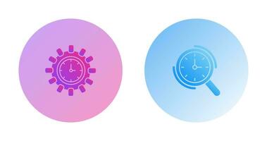 Direction and Magnifier Icon vector