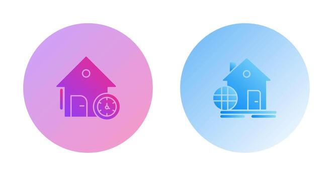 hora y web desarrollo icono vector