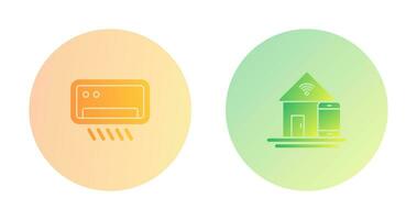 Air Conditioner and Home Automation Icon vector