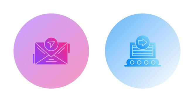 message and container Icon vector