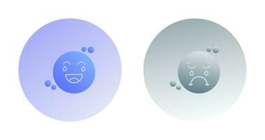 Loughing and Unhappy Icon vector