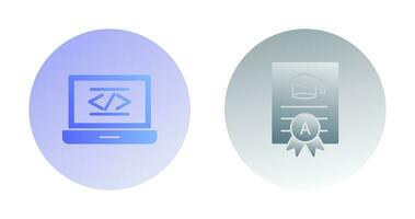 Coding and Report Card Icon vector