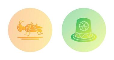 Grasshopper and Hat Icon vector