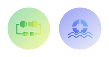 Resistor and  Float Icon vector