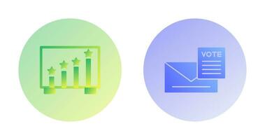 Rating and Letter Icon vector