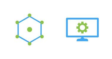 nodes and network setting  Icon vector