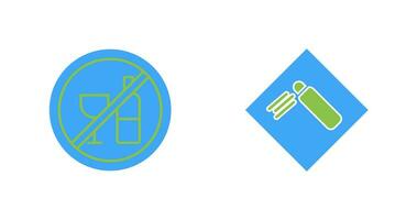 Pressurized cylinder And no drinking  Icon vector