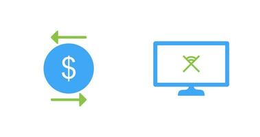 transaction and disconnected network  Icon vector