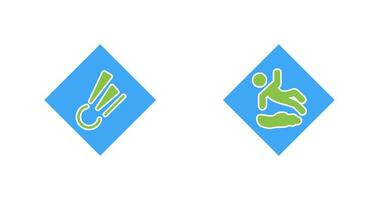explosive material and danger of slipping  Icon vector
