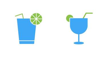 lemon juice and drinks Icon vector