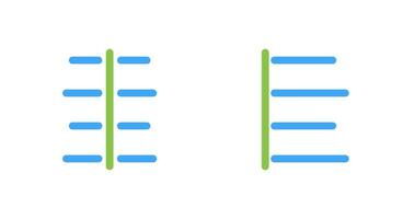 center align and left align  Icon vector