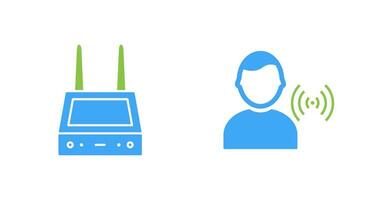 router and signal  Icon vector