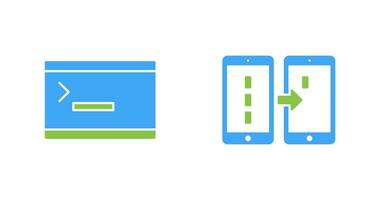 console and data transfer Icon vector