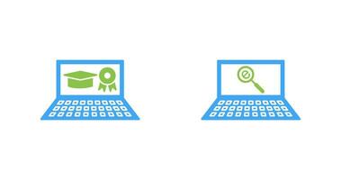 Online Degree and Find on Internet Icon vector