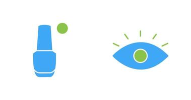 Nailpolish and Eye Icon vector