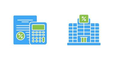 Tax and Building Icon vector