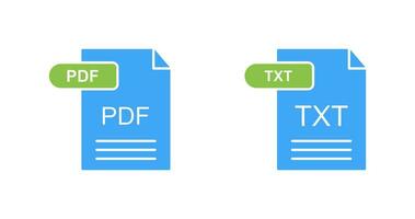 PDF and TXT Icon vector