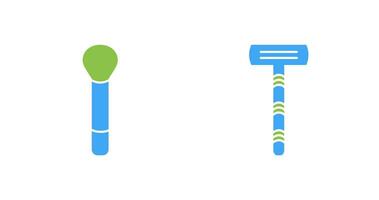 Brush and Razor Icon vector