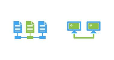 Connectesd Systems and Network Files Icon vector