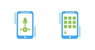 Voice Record and Device Icon vector