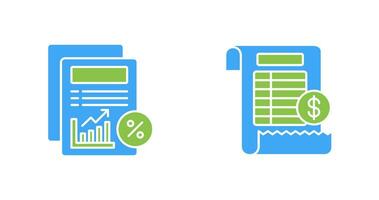 Report and Bill Icon vector