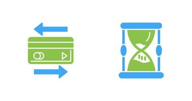 Transaction and Hourglass Icon vector