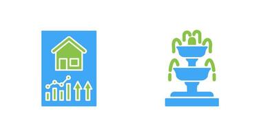 Profit and Fountain Icon vector