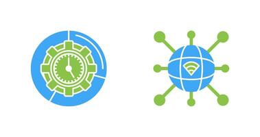Time Management and Internet Icon vector