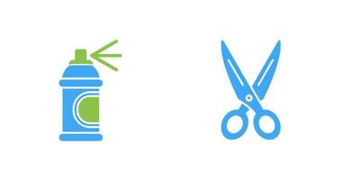 Spray and Scissors  Icon vector