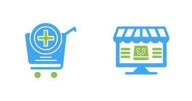 Add to Cart and Online Shopping Icon vector