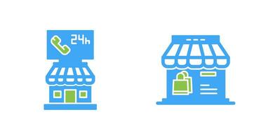 24 Hour and Store Icon vector