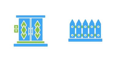 Door and Fence Icon vector