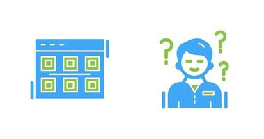 Layout and Confuse Icon vector