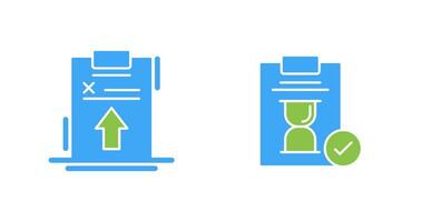 Upload and Hourglass Icon vector