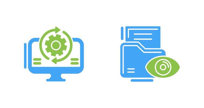 Synchronization and Data Visualization Icon vector