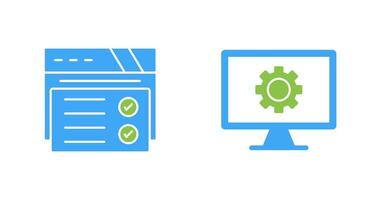 Web Browser and Monitor Screen Icon vector