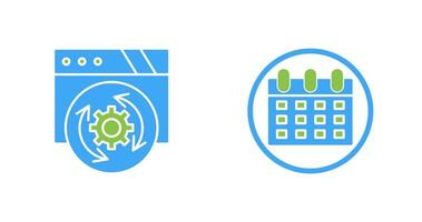 Update and Calendar Icon vector