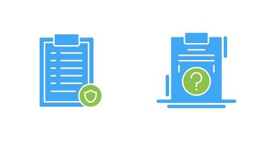 List Protection and Question Icon vector