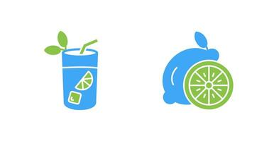 Mojito and Lemon Icon vector
