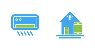 Air Conditioner and Home Automation Icon vector