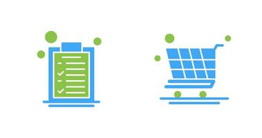 List and trolley Icon vector