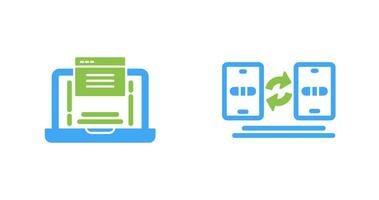 Website and Data Transfer Icon vector