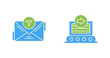 message and container Icon vector