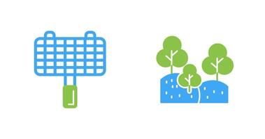 Grill and Forest Icon vector