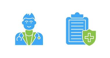 Doctor and Medical Protection Icon vector