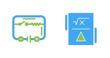 eléctrico circuito y fórmula icono vector