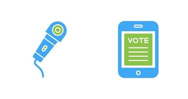 Microphone and Vote Icon vector