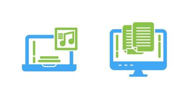 Music and Paste Icon vector